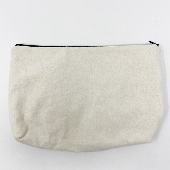 It's What's Inside That Counts Canvas Makeup Zip Top Bag - Picture 2 of 3
